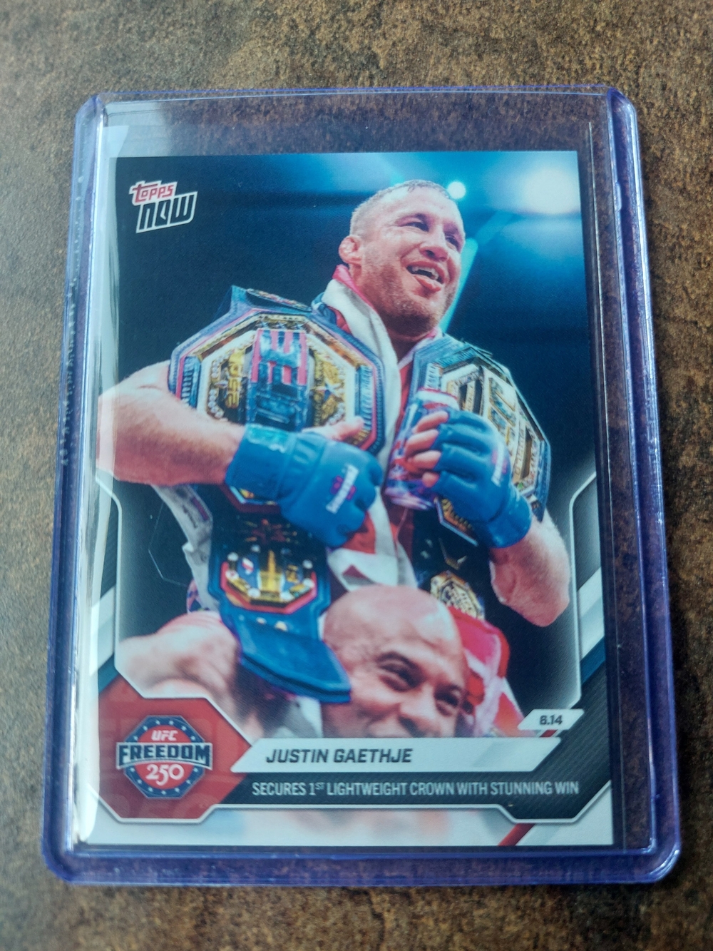 Topps Justin Gaethje UFC Trading Card Freedom 250